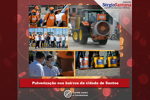 Pulverização e desinfecção na cidade de Santos - Zero custo aos cofres públicos